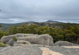 Large granite boulders resting together in the bush